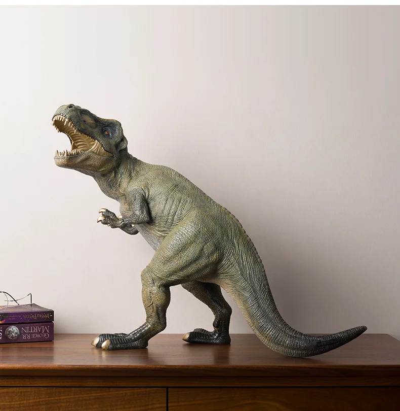 Decoração de Escritório em Casa-tyrannosaurus Grande Enorme-topo Única Coleção Presente-natal Rex Dinossauro Cor Bronze Escultura 62cm