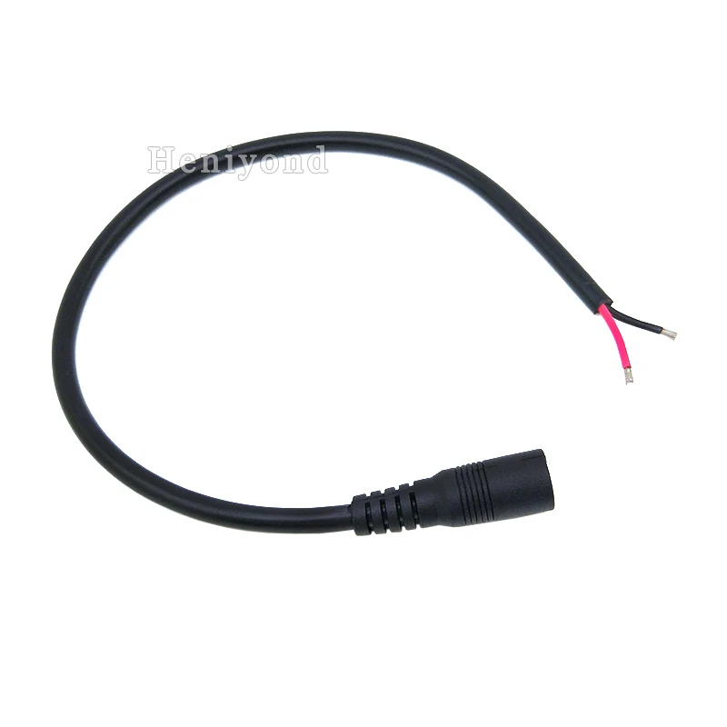 10 шт. 12 В 18 awg постоянный ток силовой свиной хвост женский 5 5*2 1 мм кабель штекер