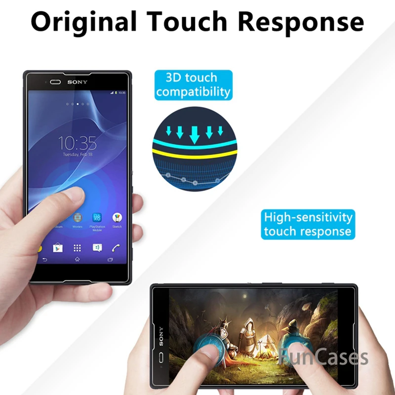 С уровнем твердости 9 H HD закаленное Стекло для sony Xperia T2 ультра T3 Экран протектор L1