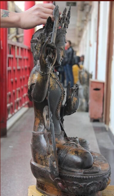 Бесплатная доставка китайский Тибетский буддизм медная Бронзовая статуя Будда