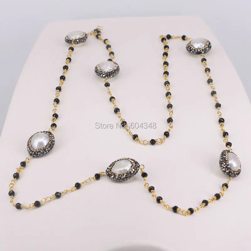 Ожерелье из пресноводного жемчуга 3 нити|freshwater pearl necklace|chain necklacefashion necklace |
