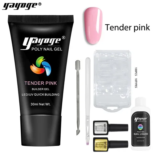 30ml TP SET Yayoge полигелевый набор для ногтей УФ-гель для наращивания ногтей Гель-лак полигелевый набор для ногтей акриловый маникюр лак для ногтей - Цвет: 30ml TP SET