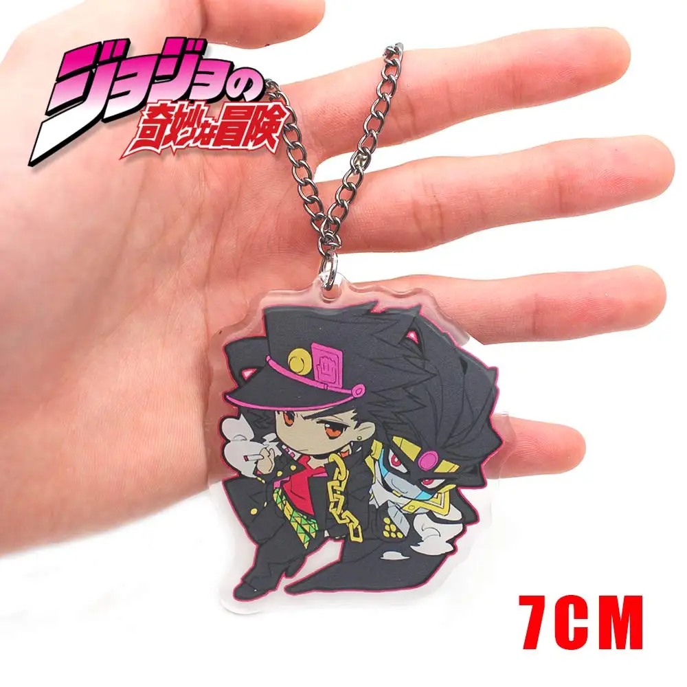 Аниме Jo невероятное приключение Золотой ветер Jotaro Kujo Подвеска из ПВХ Цепочки и
