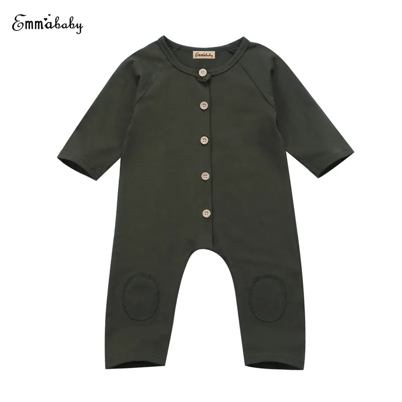 Emmababy Детские однобортные хлопковые комбинезоны для маленьких мальчиков и