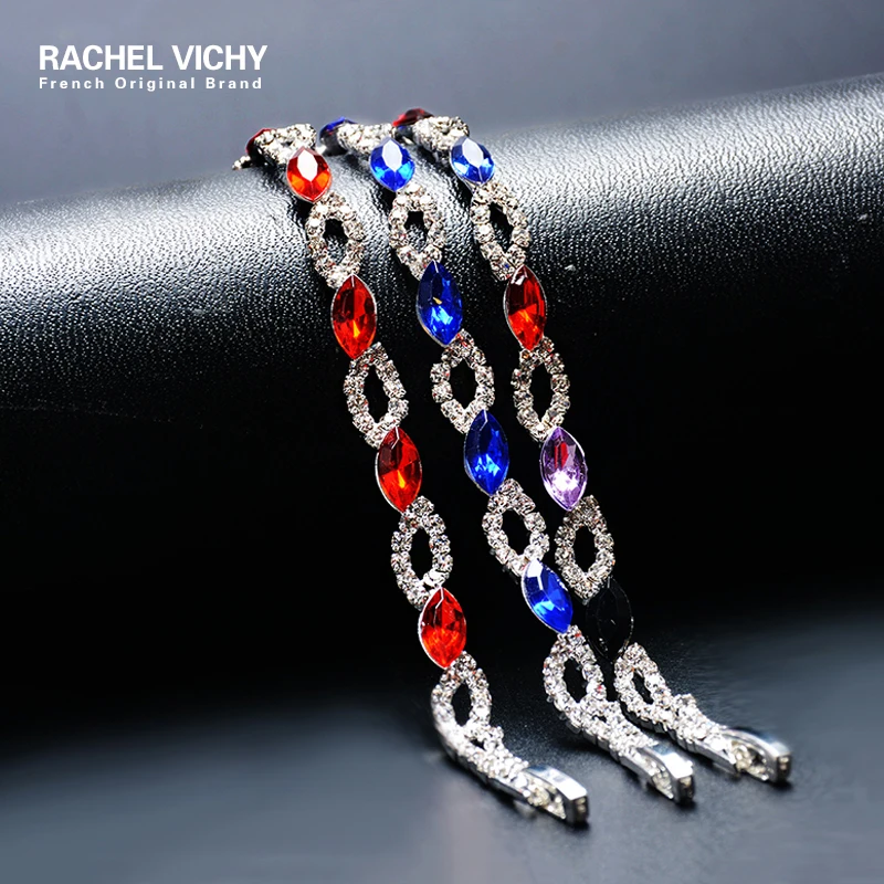 RACHEL VICHY Luxury beautiful shine full crystal zircon bridal bracelet wedding jewelry Zircon women SH8284 | Украшения и