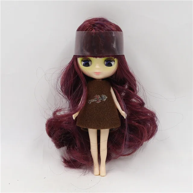 G Фабрика blyth мини-кукла 10 см BJD нормальная кукла тела, случайное платье - Цвет: G