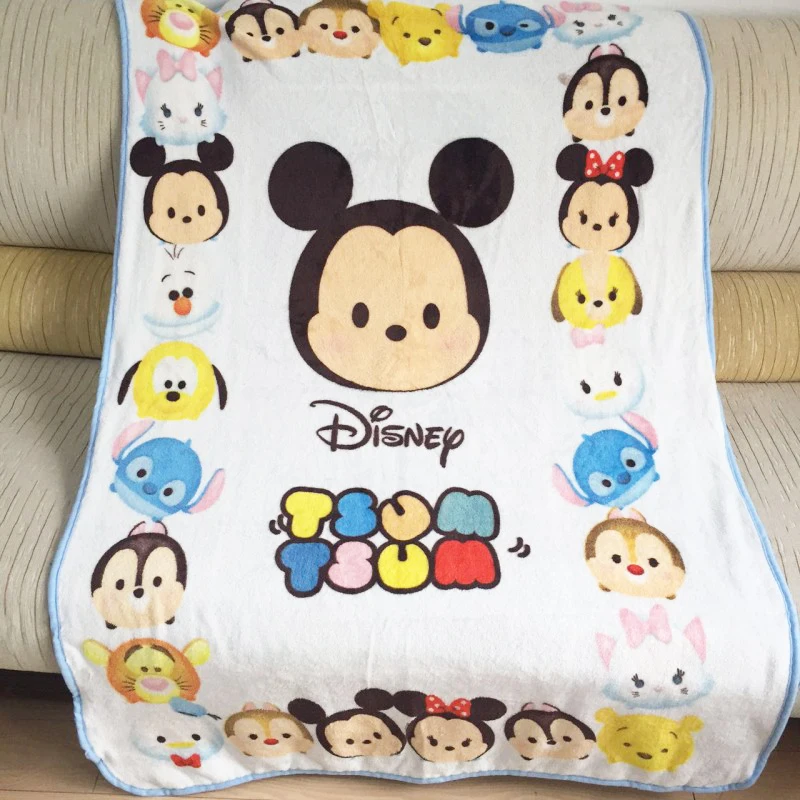 Disney мультфильм Плюшевый Tsum Одеяло 100x140 см коралловый флис детские домашние декорации мягкое теплое одеяло в одной сумке детский подарок на день рождения
