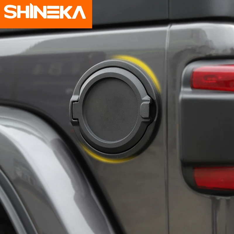 Крышки для бака SHINEKA крышка бензобака топливный наполнитель двери Jeep Wrangler JL 2018