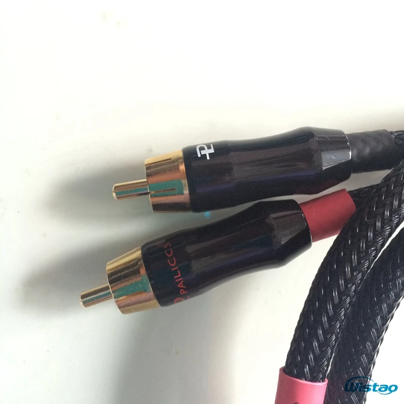IWISTAO HIFI RCA кабель стерео Budweiser коннектор Choseal 4N аудио руководство 0 5 м 1 2 черный DIY