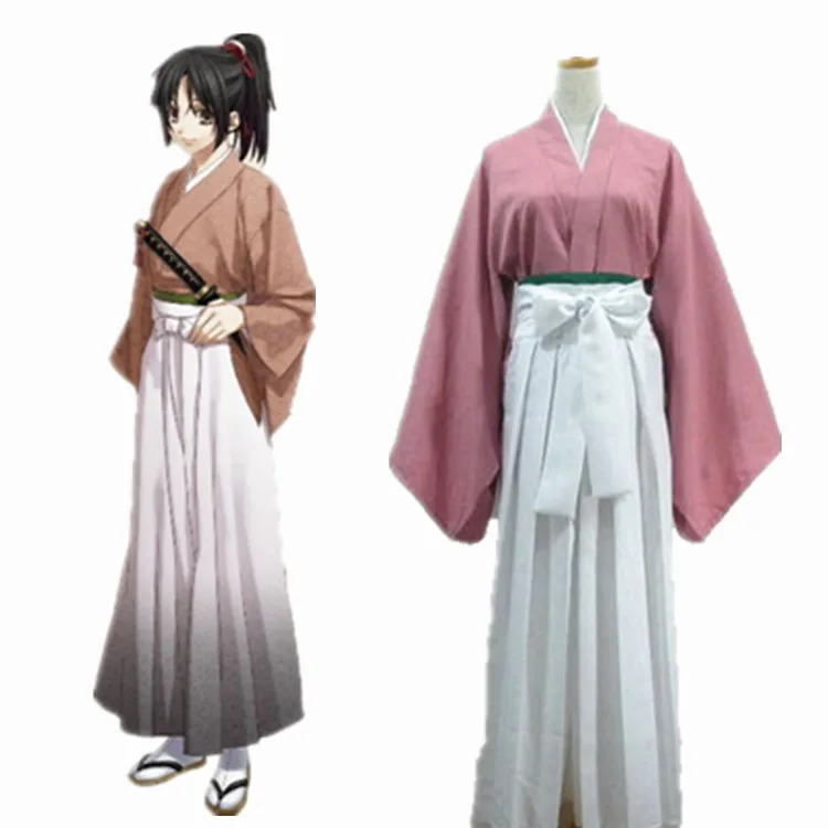 

Аниме Hakuoki Демон» мимолетные цветок Костюмы для косплея Chizuru Yukimura косплей костюм кимоно вечерние игры Для женщин