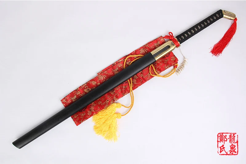 Real katana swords for theme anime cosplay Bleach Urahara Kisuke sword steel black blade samurai japanese no sharp free shipping