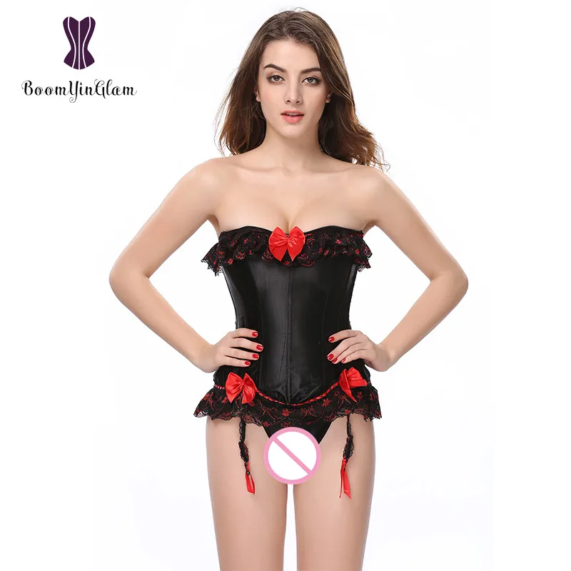 Черный обратный красный цвет органический с боковыми крючками Женский бюстье