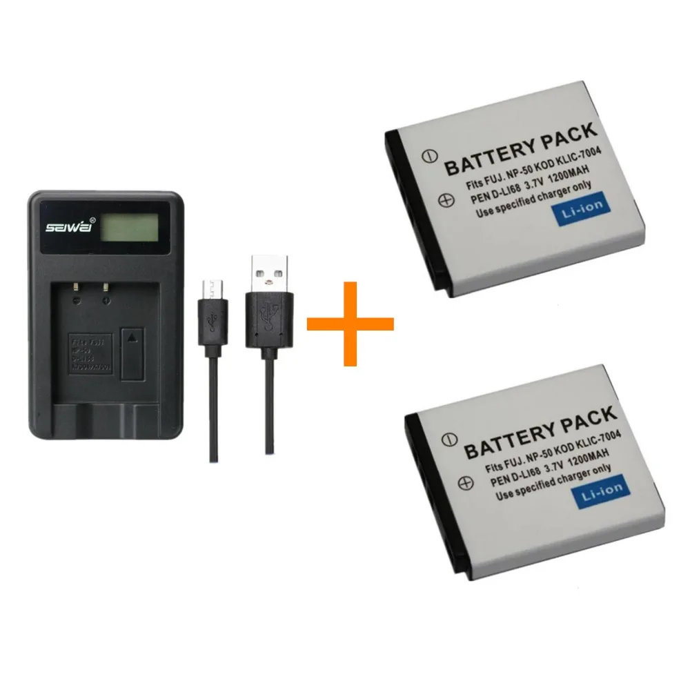2 шт 1200 mAh NP-50 NP50 батарея с одним зарядным устройством для Fuji FinePix F50FD F60FD F70EXR F75EXR F80EXR