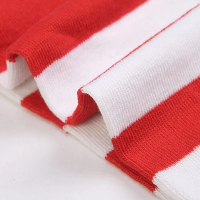 

Fashion Women Girl Striped Thigh High Stockings Plus Size Over The Knee Cotton Stockings
