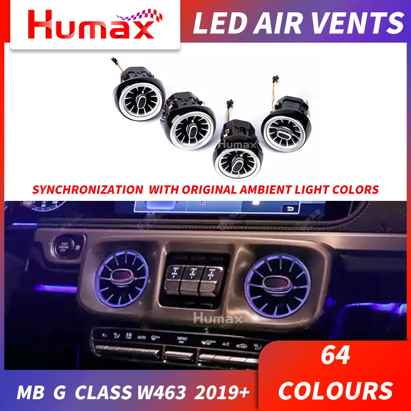 New G class w464 G63 G500 Air conditioning Turbine outlet LED Interior Lights for 2019 g63 g500 g65 air vent ambient lights | Автомобили и