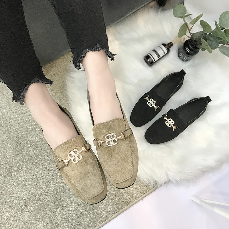 Women's Flats 2019 Women Shoes Black Khaki Woman Loafers Spring Autumn Flat Zapatos Mujer Summer Size 35-40 | Обувь
