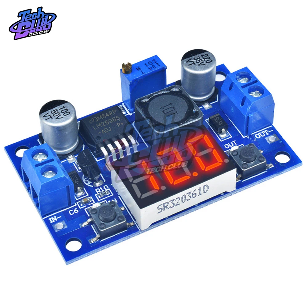 DC понижающий модуль LM2596 DC/DC 4 0 ~ 40V до 1 25 37V Регулируемый регулятор напряжения с