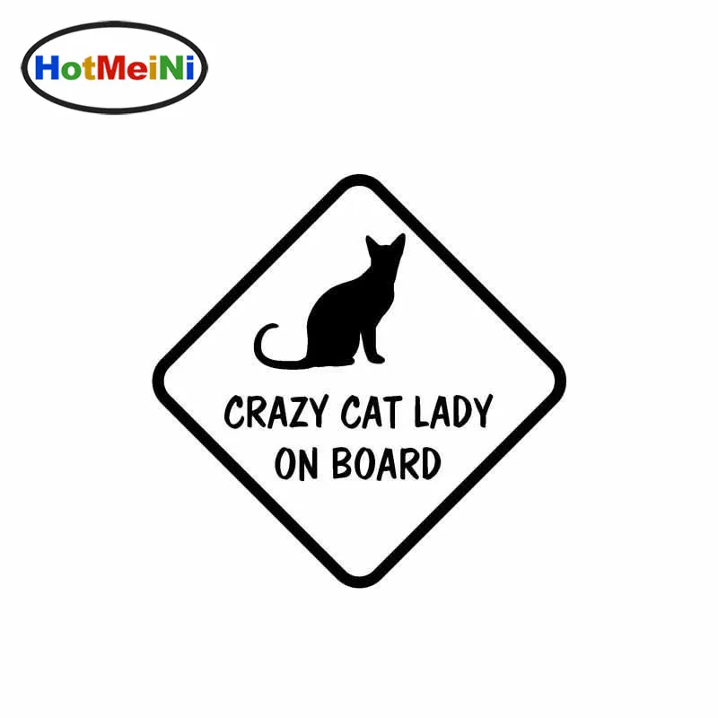 HotMiNi украшение для автомобиля CRAZY CAT LADY на борту прекрасный автомобиль виниловая