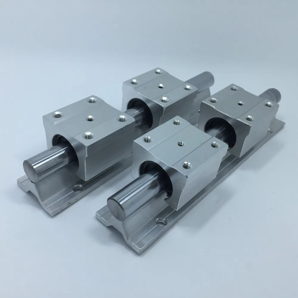 2pcs SBR12 L 1000mm Linear shaft rail support + 4pcs SBR12UU guides bearing blocks For CNC | Обустройство дома