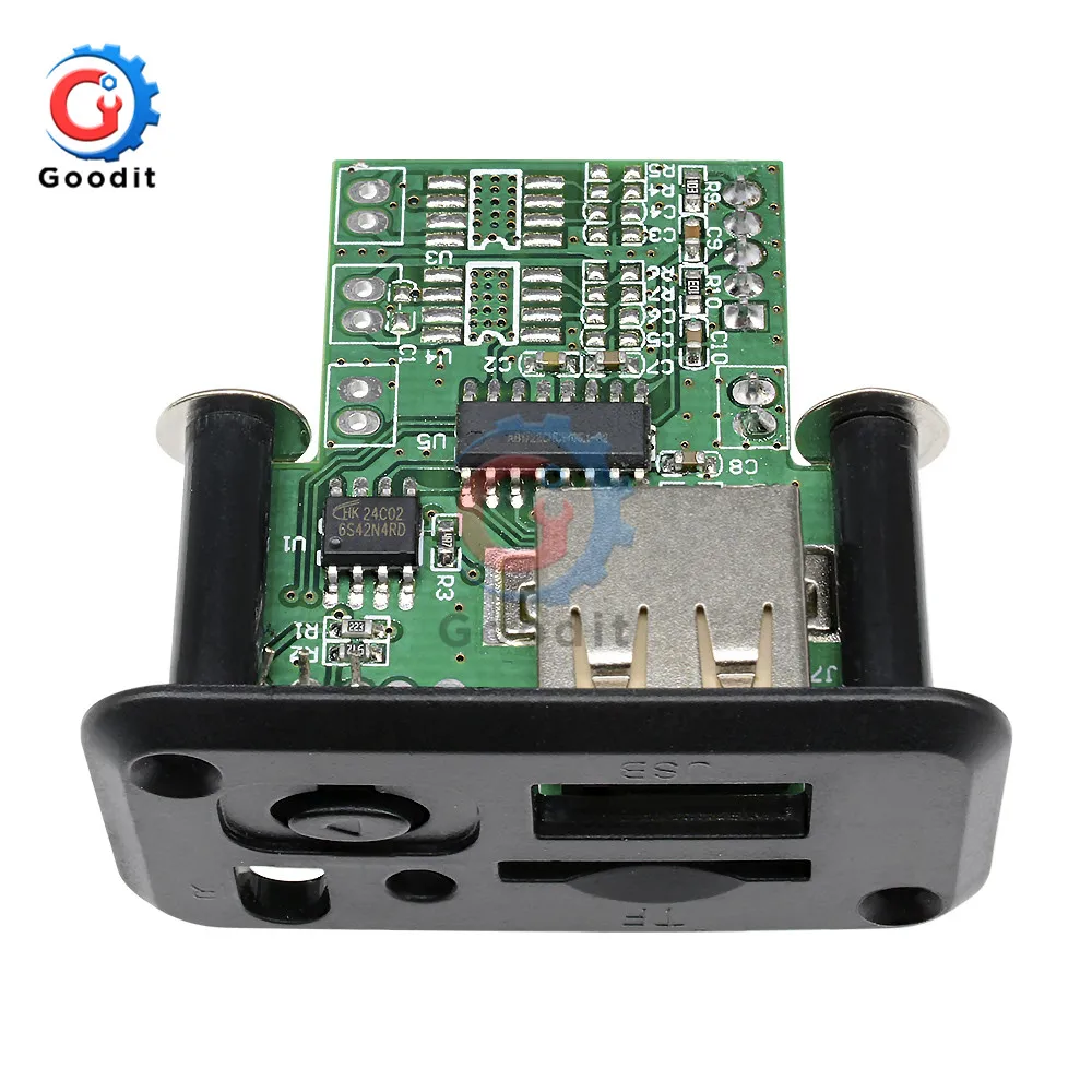 Автомобильный мини MP3 декодер 5 В/12 В плата USB TF U-Disk Reader MP3-плеер усилитель с