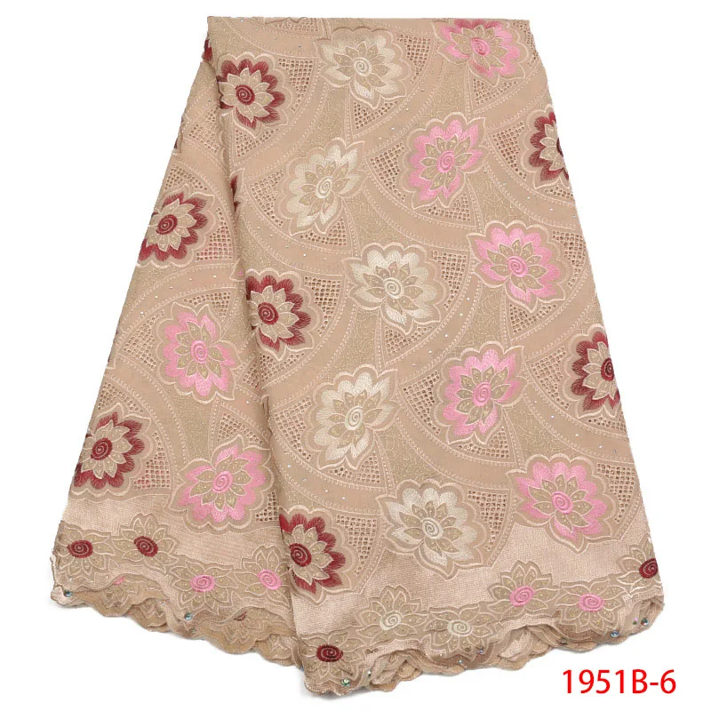 2019 высокое качество Африканская Хлопковая кружевная ткань красивая вышивка