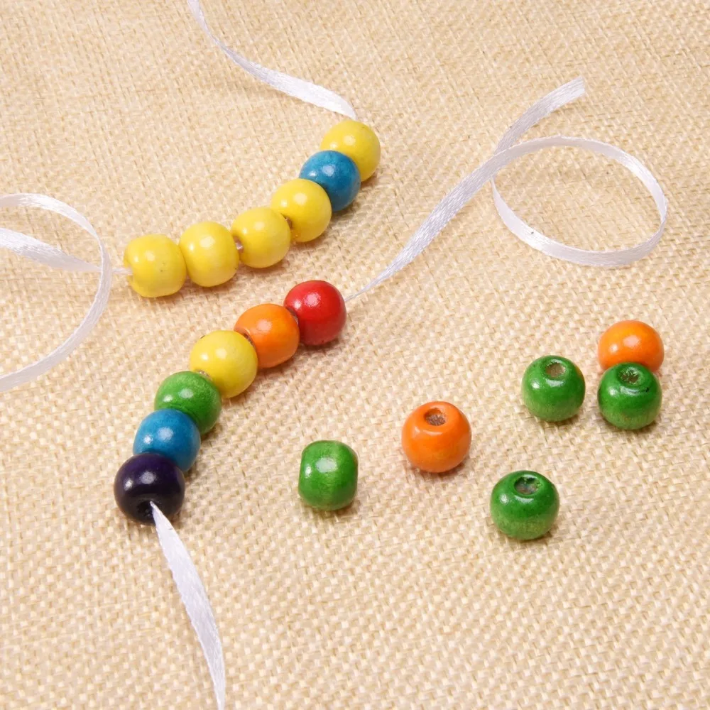 1000 шт./компл. Изготовление ювелирных изделий своими руками круглые деревянные