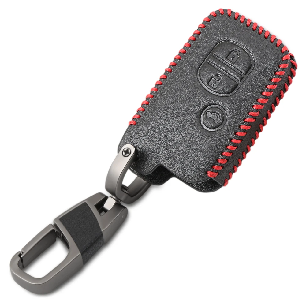 Умный кожаный автомобильный чехол брелок с 3 кнопками и дистанционным