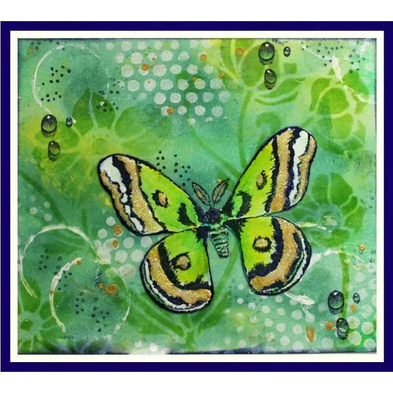 6x9inch Красота анемоны Пластик трафарет для рисования набор сделай сам Скрапбукинг