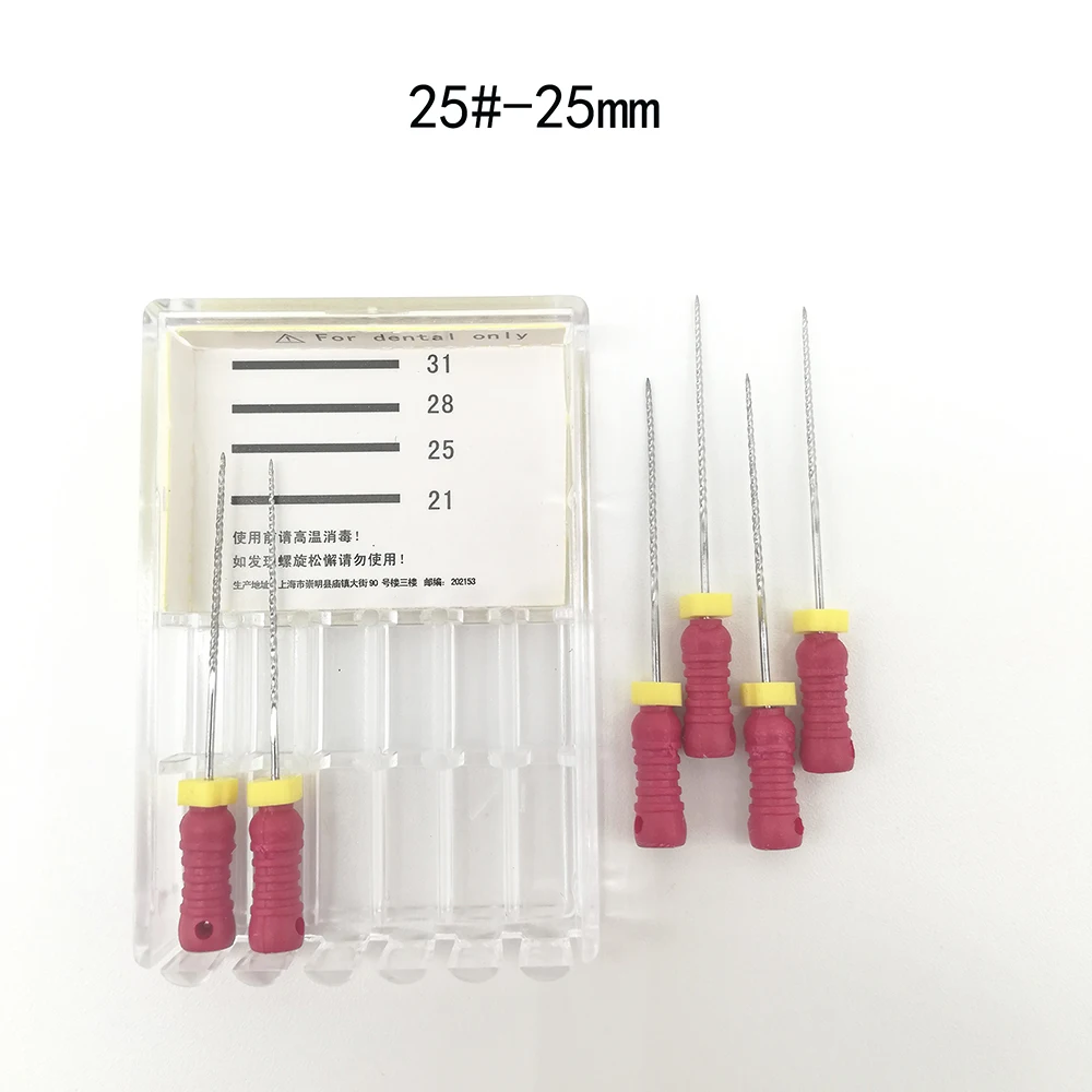 8 packs 8#-40# 25mm Dental K Files Root Canal Dentistry Endodontic Instruments Dentist Tools Hand Use Stainless Steel