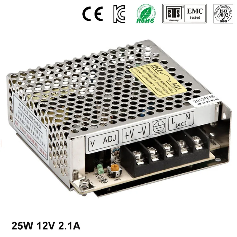 

S-25-12 interrupteur transformateur alimentation 12 V 2.2A 25 W LED de commutation d'alimentation