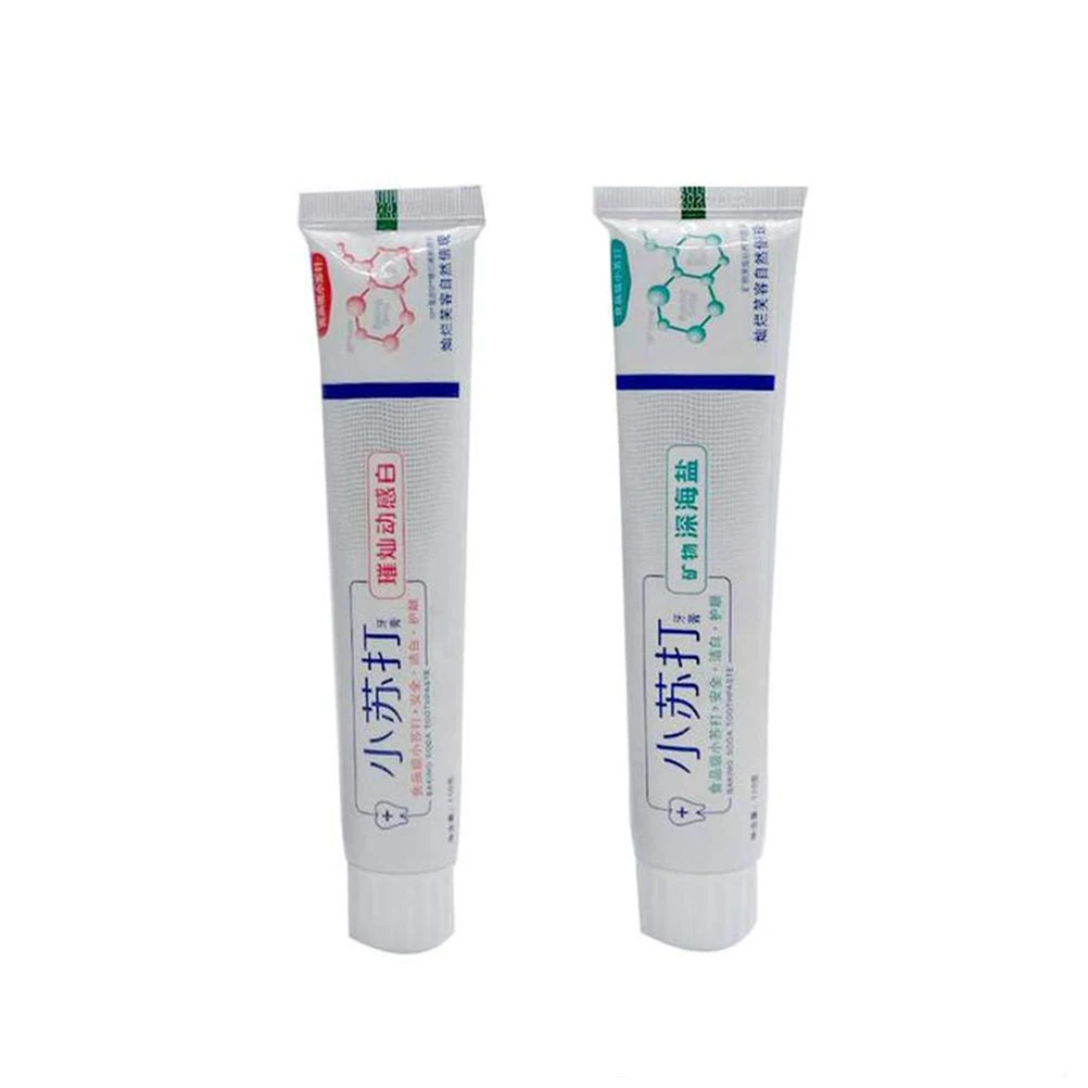 2 шт. отбеливающая зубная паста пищевая Сода удаление пятен Branqueador уход за зубами