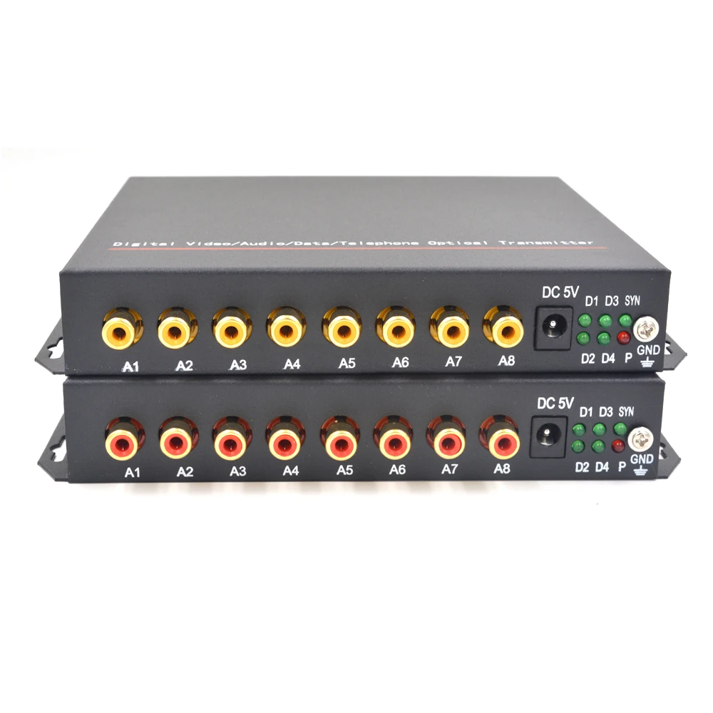 Высококачественные 8 канальные Hi Fi аудио оптоволоконные медиа конвертеры RCA