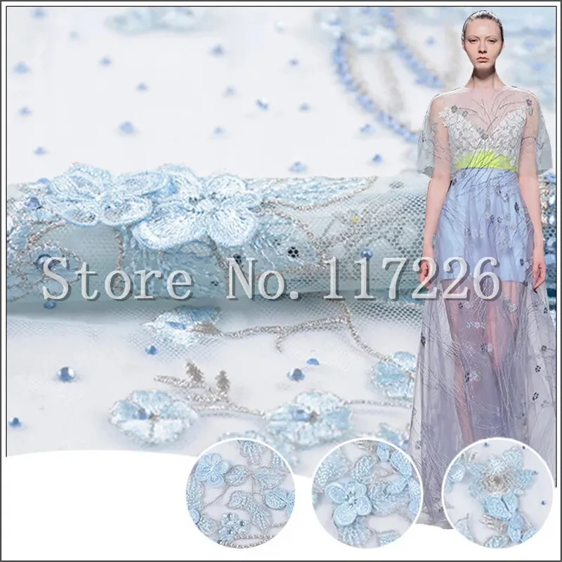

High quality stones JRB-19126 lace fabric African embroidered fabric latest tulle lace fabric with pretty flowers