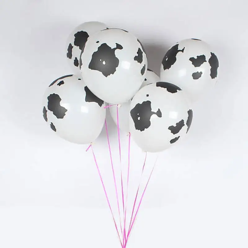 Фольгированные воздушные шары с изображением животных коровы детские игрушки