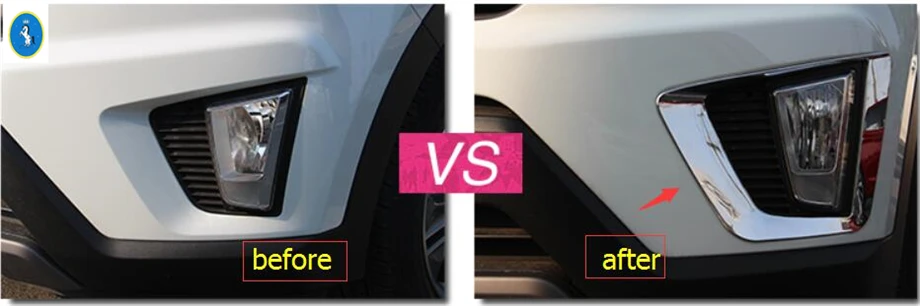 Yimaautotrims авто аксессуары передние противотуманные фары украшение лампы Накладка 2