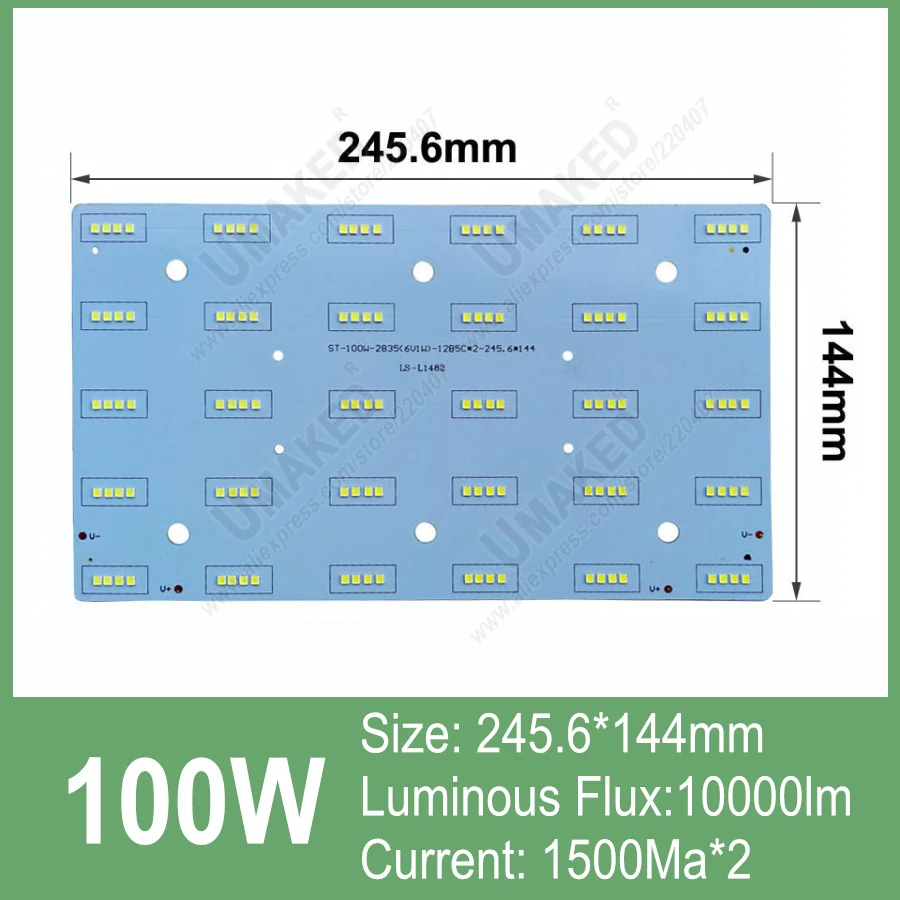 Полная мощность 200 Вт Светодиодный прожектор PCB с SMD2835 светодиодный pcb плата, 50 Вт 100 Вт 150 Вт алюминиевая пластина база для Светодиодный прожектор