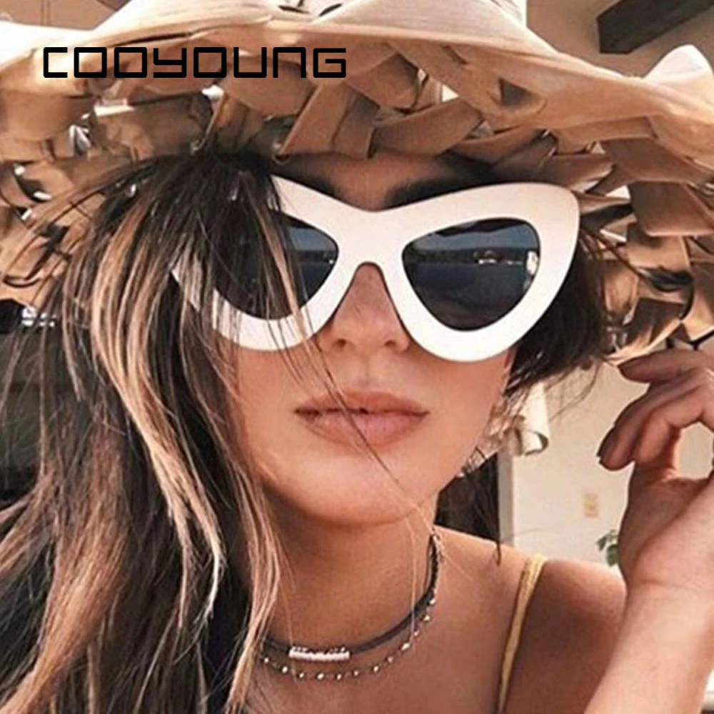 COOYOUNG Vintage Cat Eye Sunglasses Women Brand Designer Sun Glasses Female Retro Cateye Eyewear|sun glasses female|brand cat eye sunglassescat