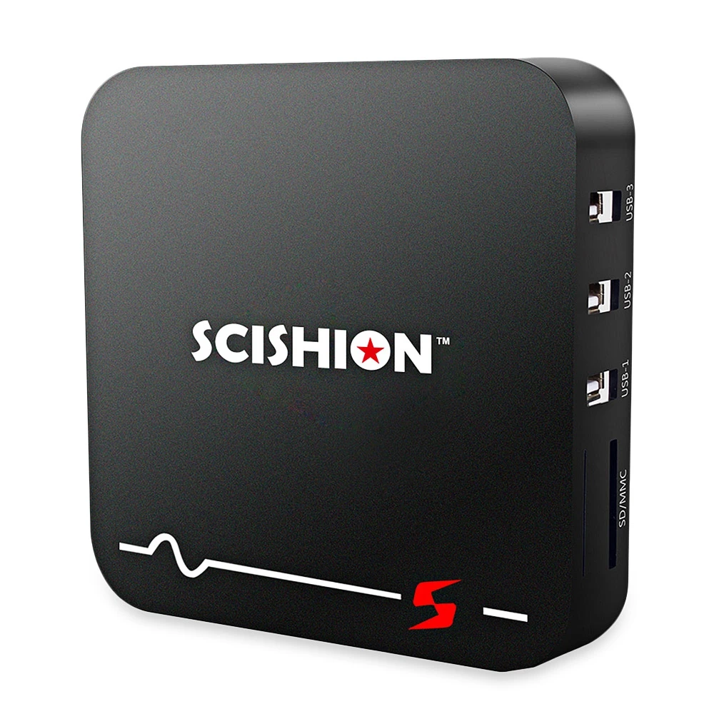 Scishion Model S Android 8,1 4k смарт ТВ коробка RK3229 4 ядра 2G Оперативная память 16 Гб Встроенная память Media Player 2,4 ГГц Wi-Fi 100 Мбит/с, комплект компьютерной приставки к телевизору