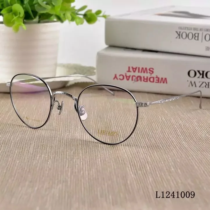 SLIVER WITH BLUE LIRIKOS, шикарные женские и мужские очки с круглой оправой, очки для чтения, прозрачные линзы для глаз, мужские очки, три цвета E - Цвет оправы: SLIVER WITH BLUE