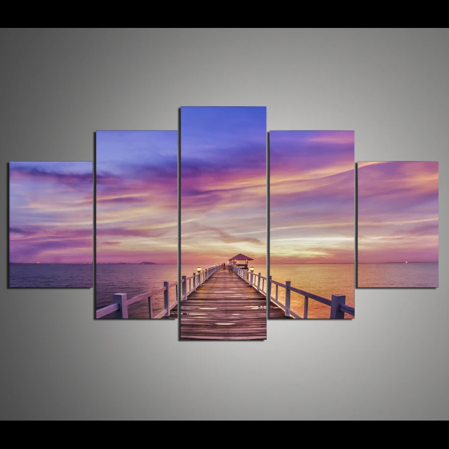 Op de muur HD print olieverf Film modulaire foto Scenery poster kind room decor woondecoratie 5 stks canvas art HG 2157 | Дом и сад