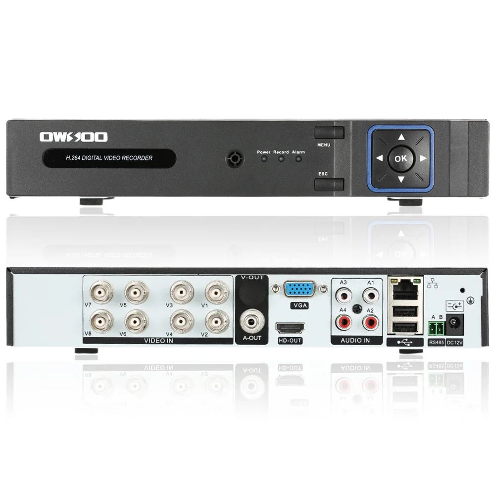 8-канальный Onvif 1080P NVR AHD DVR 5в1 охранный видео рекордер Система видеонаблюдения P2P Сетевая безопасность телефон контроль движения Обнаружение