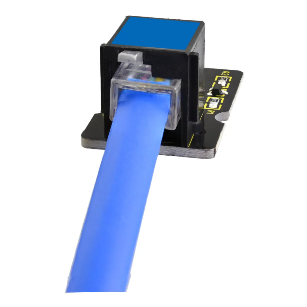 Модуль Keyestudio RJ11 EASY plug Светодиодный (синий) для Arduino STEM | Электронные компоненты и