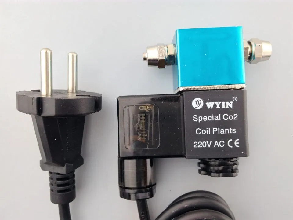 ЕС Круглый штекер 2 вилки 220 240 В 50 Гц серебро CO2 DIY аквариумная система Магнитный