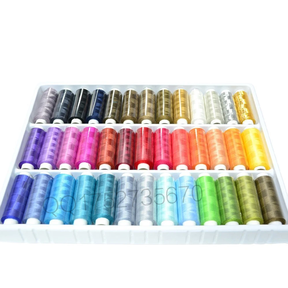 39 цветов катушки ниток для шитья многоцветные s оверлочные полиэфирные нити
