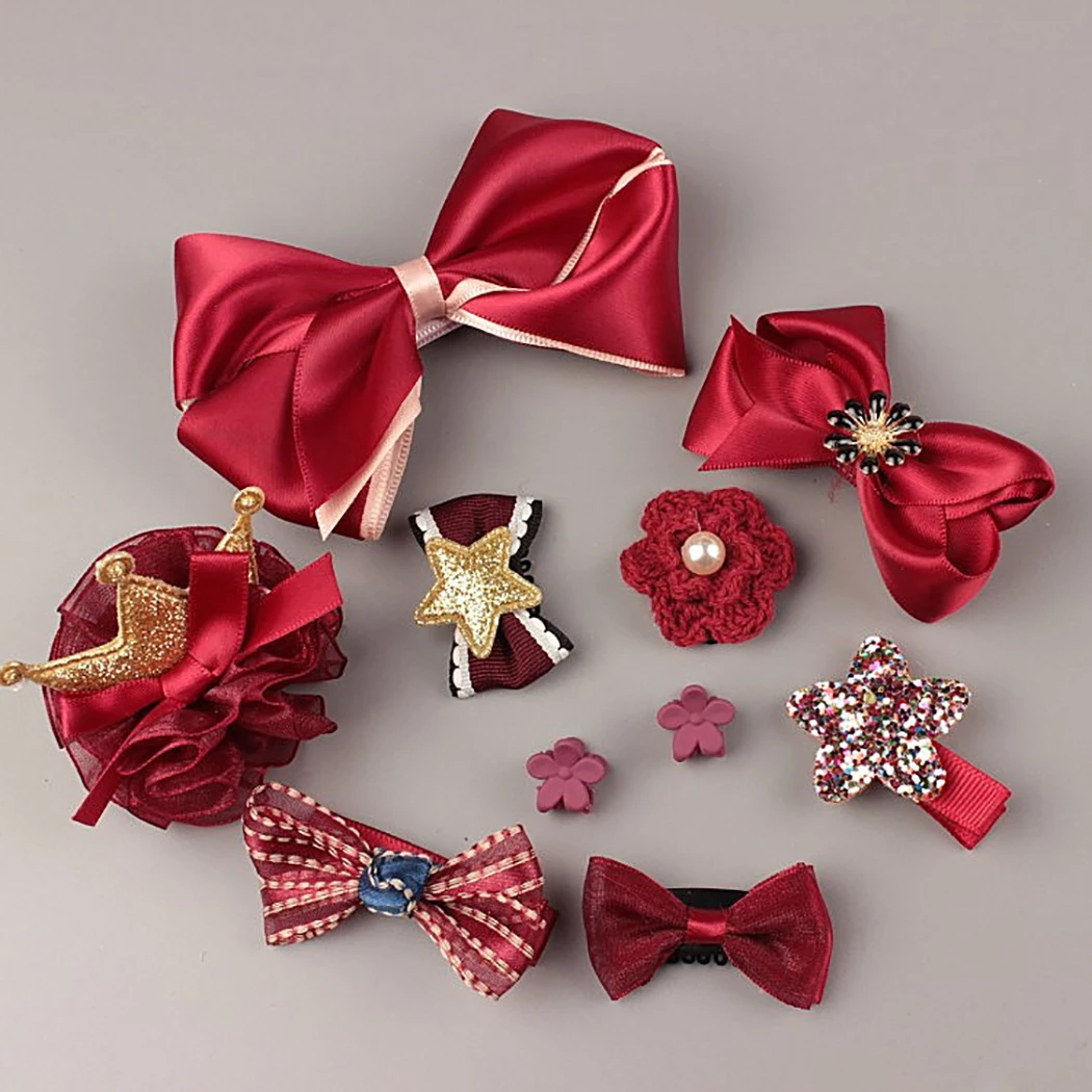 

New Handmade Mini Mesh Ribbon Dog Bow Dog Grooming Bows Set For Pet New Year Christmas Birthday Hair Accessories Gifts