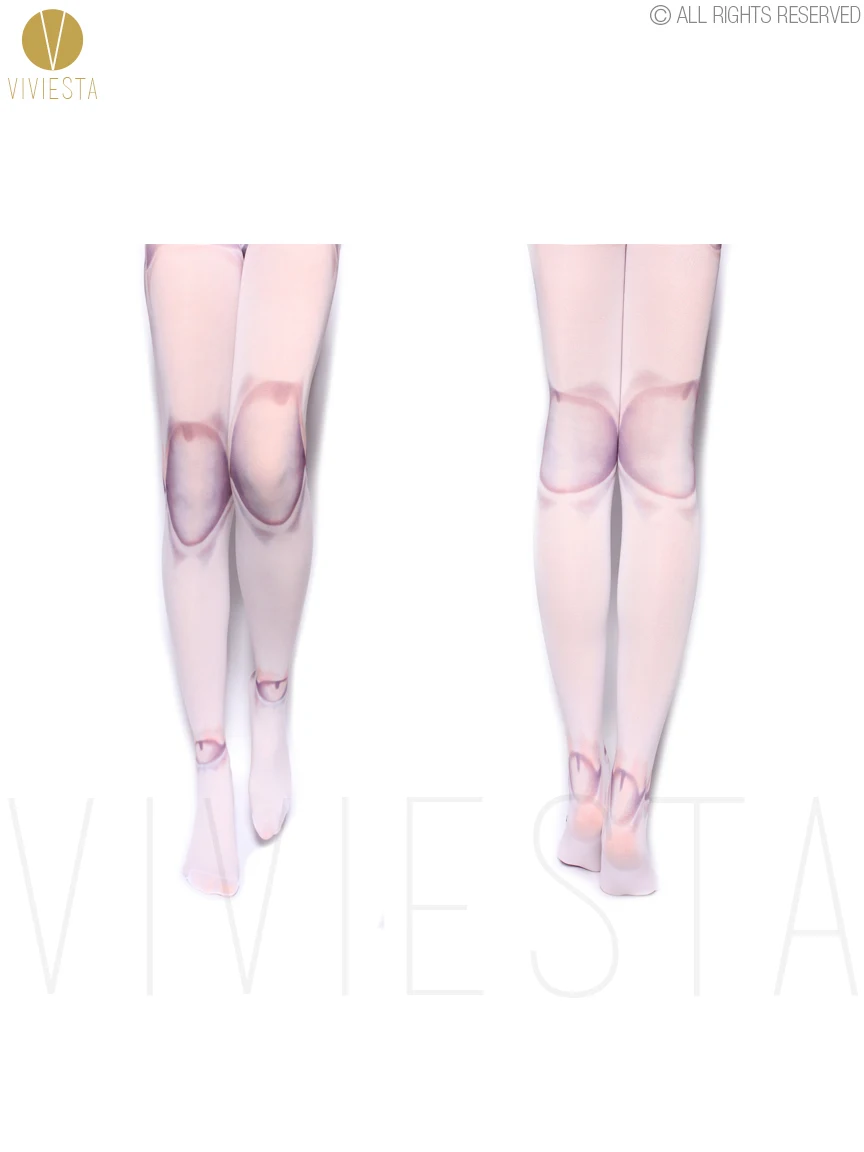 3D PHOTO PRINTED OPAQUE TIGHTS - 80D Women's Cute Japan Street Style Fashion Colorful Cat Kitten Butterfly Illusion Pantyhose | Женская