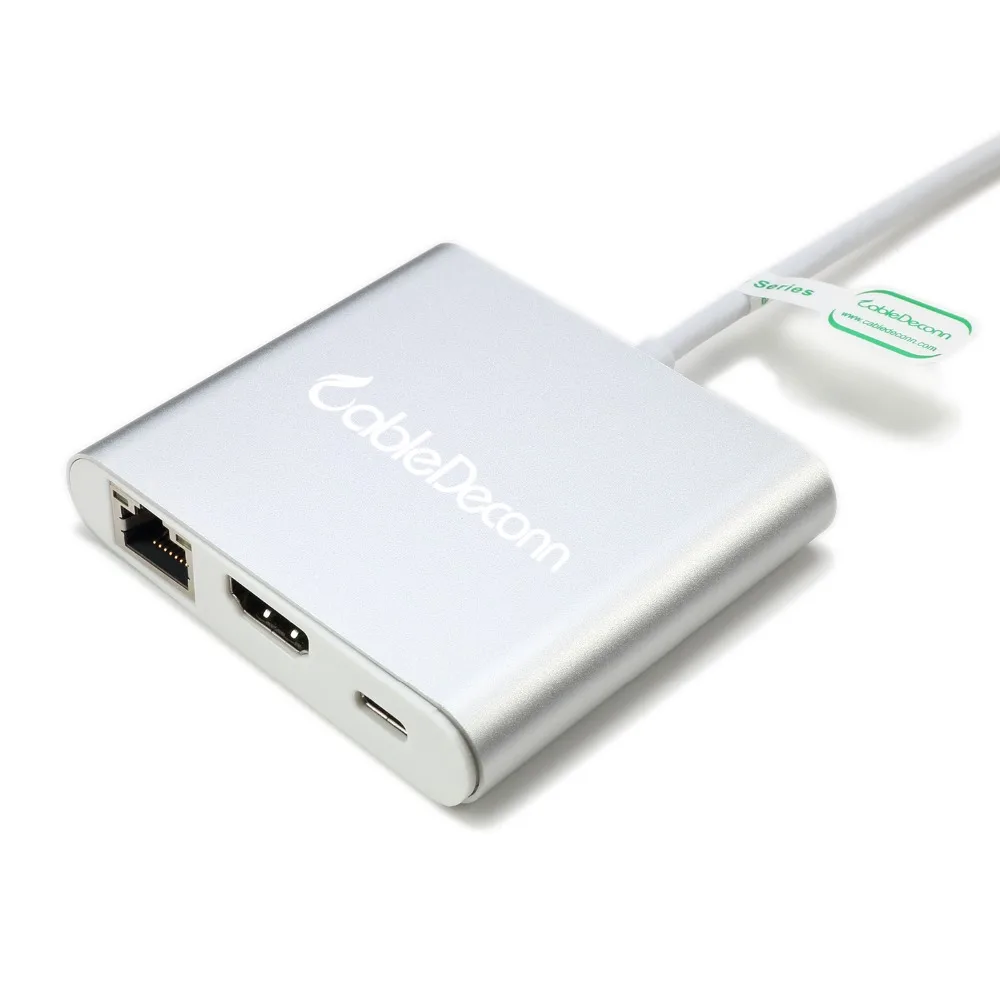 2017 Горячая USB C USB3.1 тип c для Ultra HDMI 4K usb хаб OTG гигабитный Ethnernet RJ45 и женский зарядный
