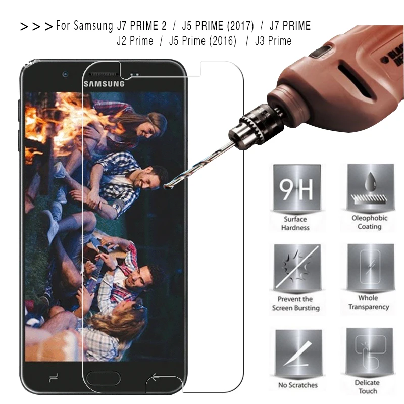 Для защиты от солнца стеклянная пленка для Samsung J2 J7 J3 J5 Prime 2 2018 G532 G610F G6100 G327T G611FF G571F
