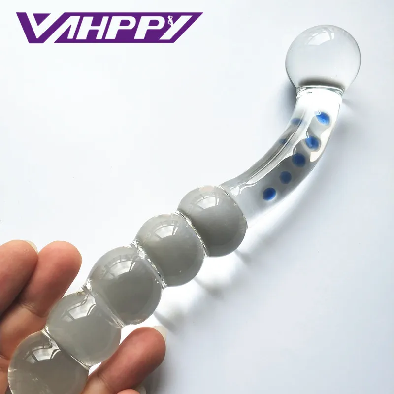 glass dildo artificial penis dick crystal anal bead butt plug prostate massage masturbate Sex toy for adult women men gay |