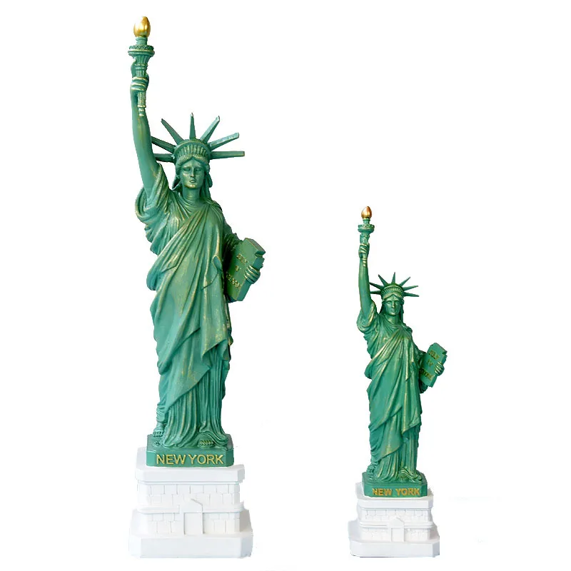 

American USA New York Resin Statue of Liberty Replica Model Free Goddess Figurines Home Desk Table Decorations Crafts Sculpture